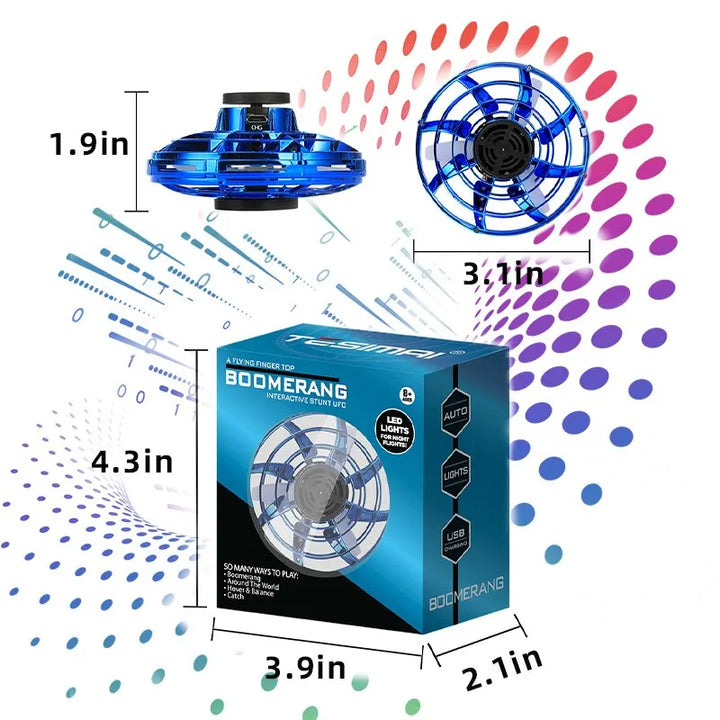 Mini Flying Spinner Luminous UFO Drone Hand